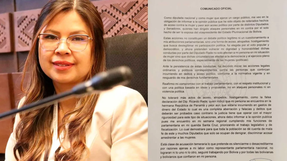 Diputada Romero anuncia acciones legales por acoso político de sus colegas